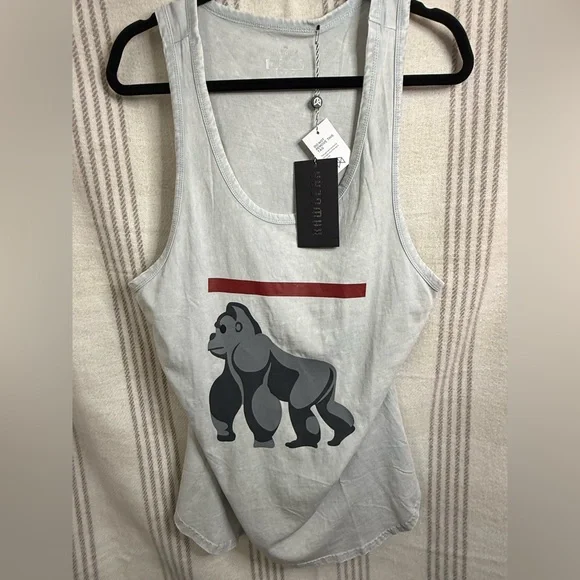 RAWGEAR Men's Gray Gorilla Graphic Tank Top - Picture 1 of 3